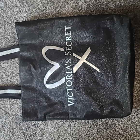 VICTORIA SECRET black/silver sparkle bag - Picture 2 of 7